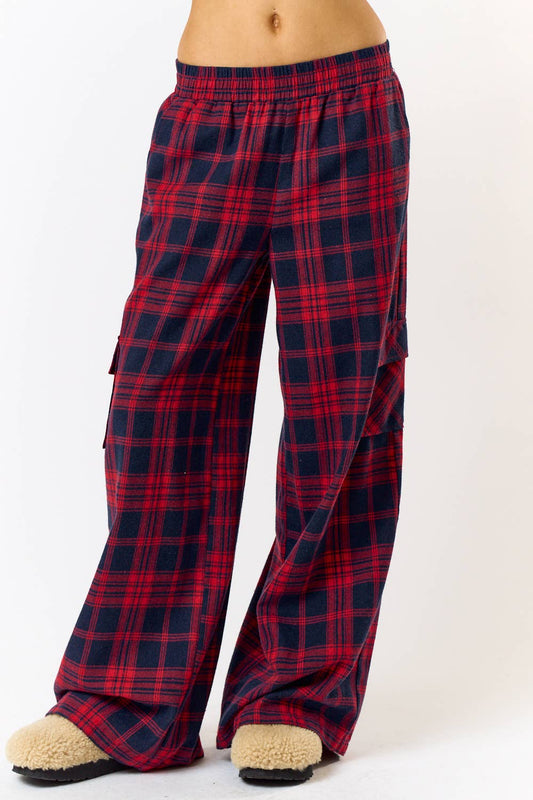 Red Plaid PJ Pantas