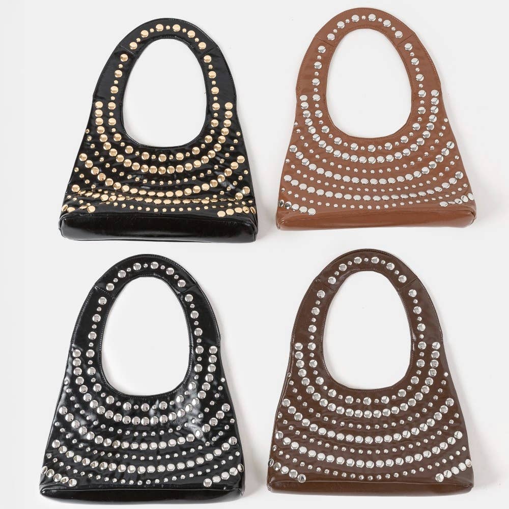 Multi Rivet Shoulder Bag
