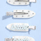 Something Blue Clips - 4 white acrylic hair clips