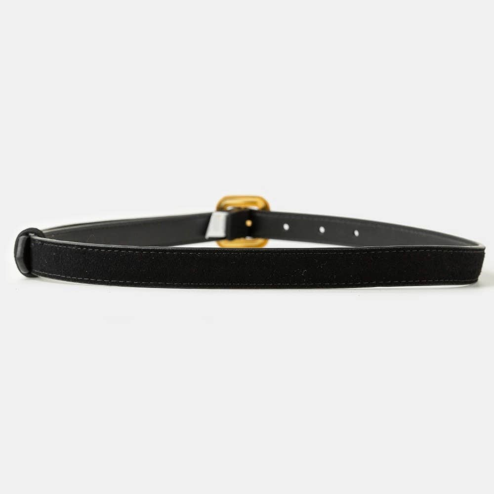 Square Buckle Leather Belt