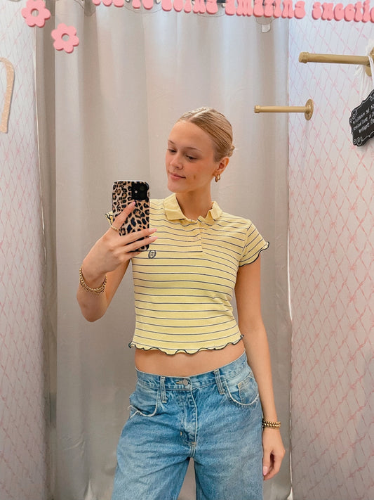 Yellow Polo Style Vintage Tee