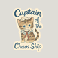 Captain of the Chaos Ship Sticker – Sailor Cat Design