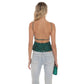 Embroidered Sequin Open back Top in Green