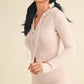Slim Fit Zip Up Knit Sweater Hoodie