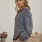 Henley Striped Sweater