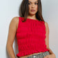 Red Smocked Tank