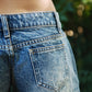 LIVANE Low Rise Denim Mini Shorts