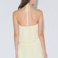 Beaded Trim Halter Mini Dress