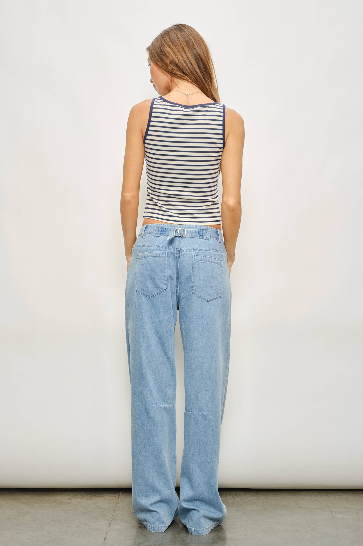 Anchor Beaded Striped Tank