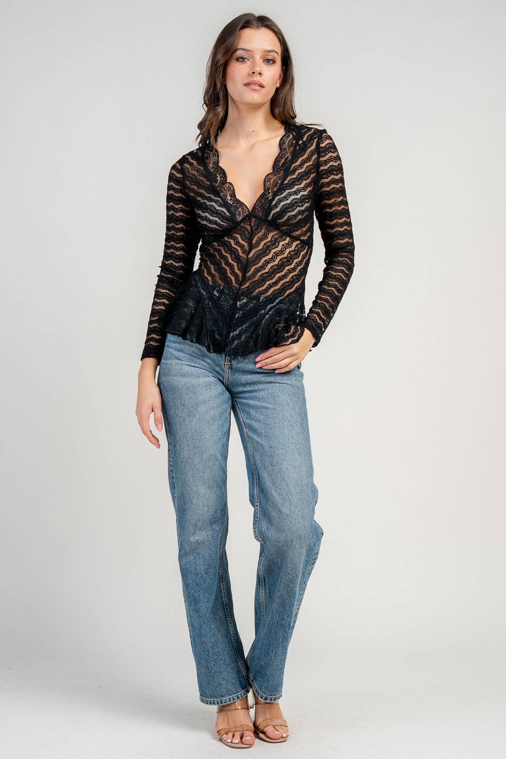 Riley Sheer Lace Top