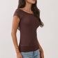 Polka Dot Boat neck Top