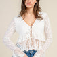 LACE TRIMMED DETAILED TOP