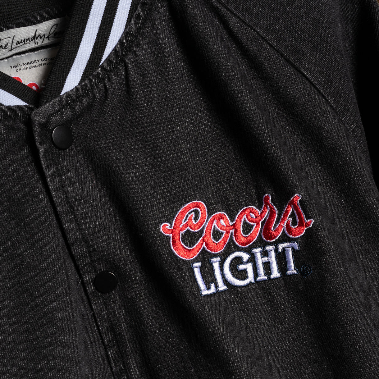 Coors Light Washed Denim Stadium Jacket