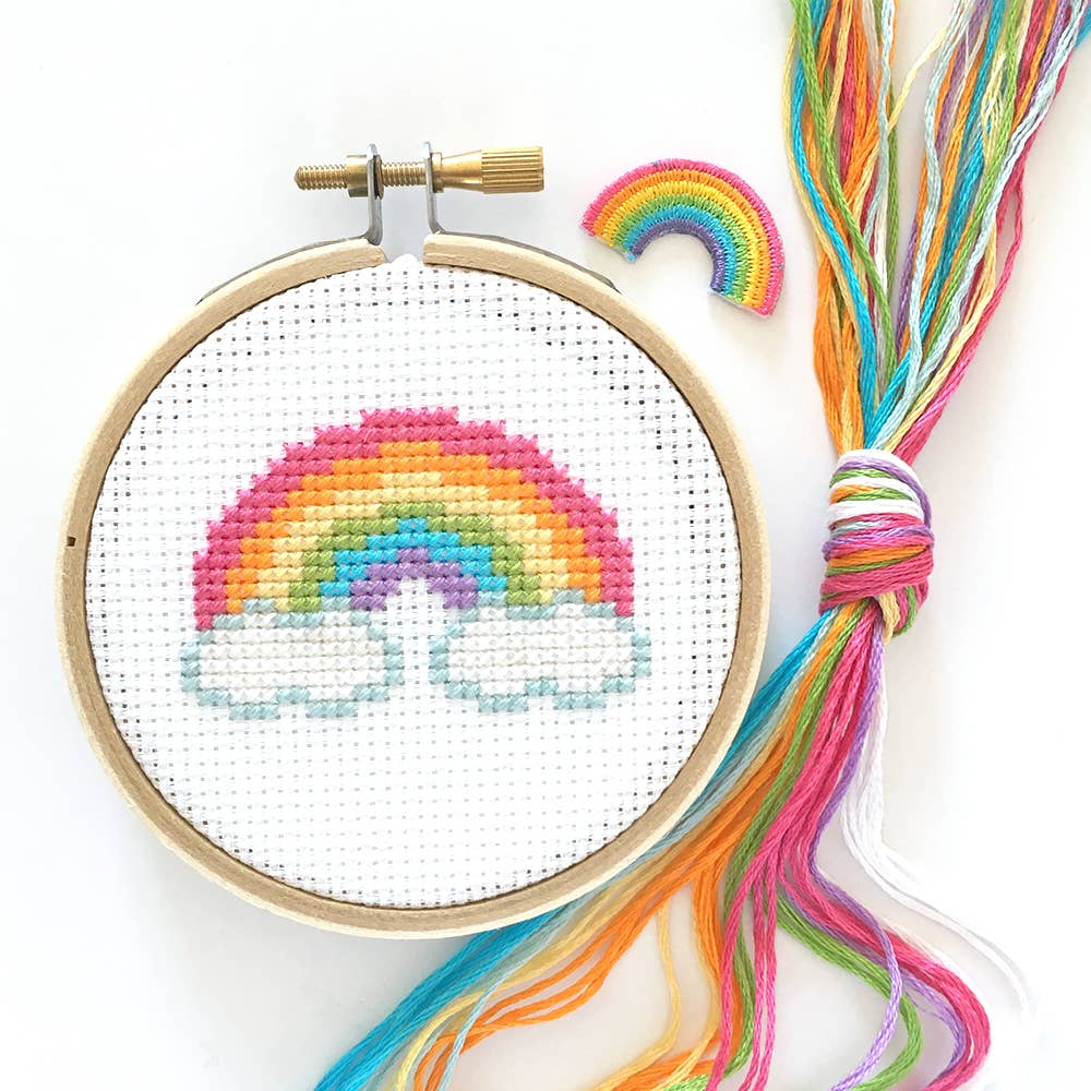Mini Rainbow Cross Stitch Kit