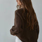 Knit Sweater Round Neck Long Sleeve Cardigan Top
