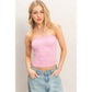 Strapless Jacquard Top
