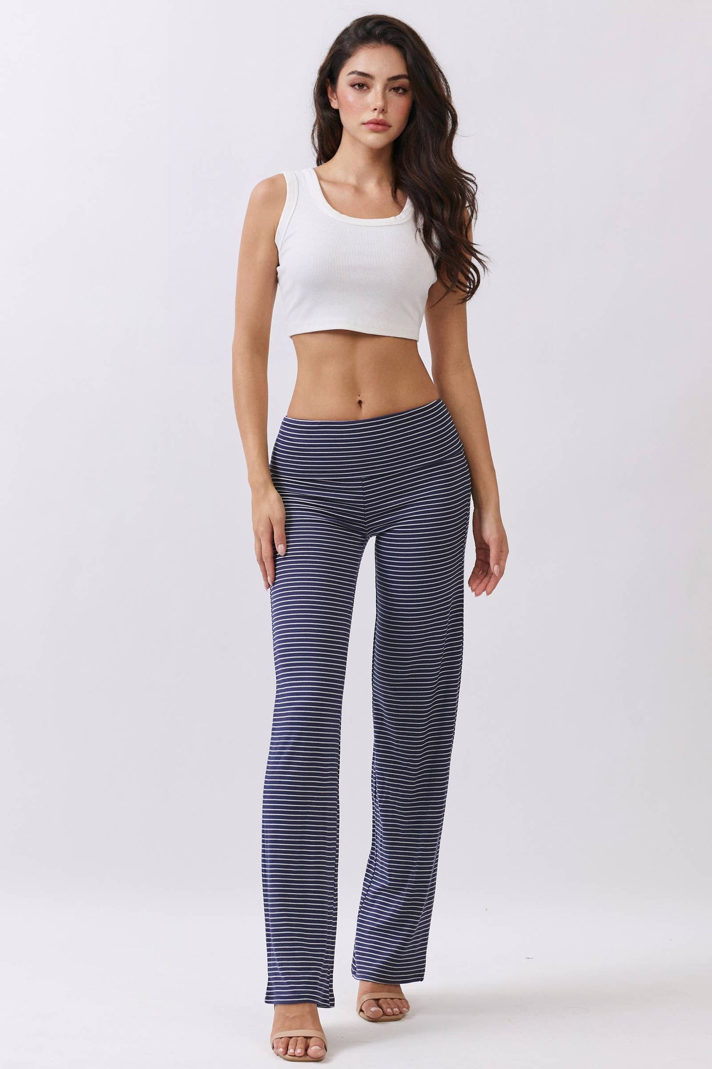 Striped Straight Leg Bottoms