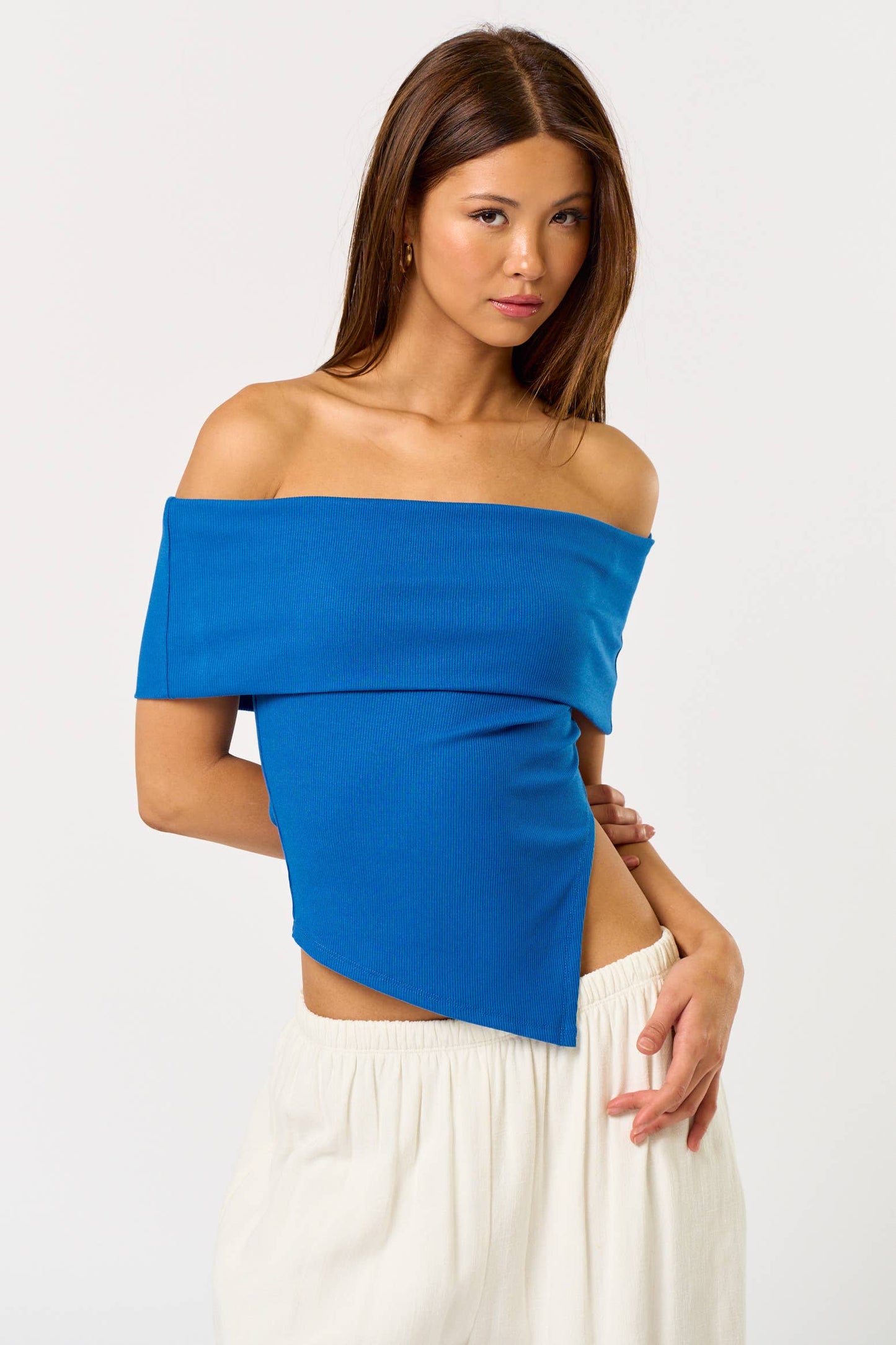 Aly Asymmetrical Off Shoulder Top
