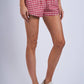 Gingham Checker Lace Ribbon Micro Shorts
