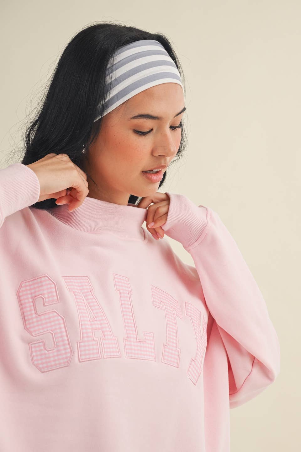Salty Oversized Mock Neck Sweatshirt
