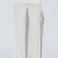 Cinched Waist Flare Knit Pants