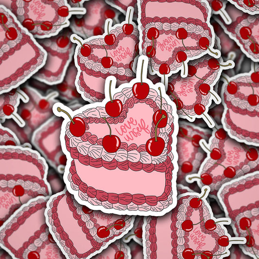 Vinyl Die Cut Decal Love Urself Cherry Cake