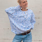 Blue Floral Crewneck