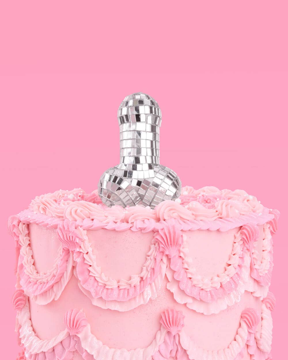 Bachelorette Penis Cake Topper, Bride Last Disco