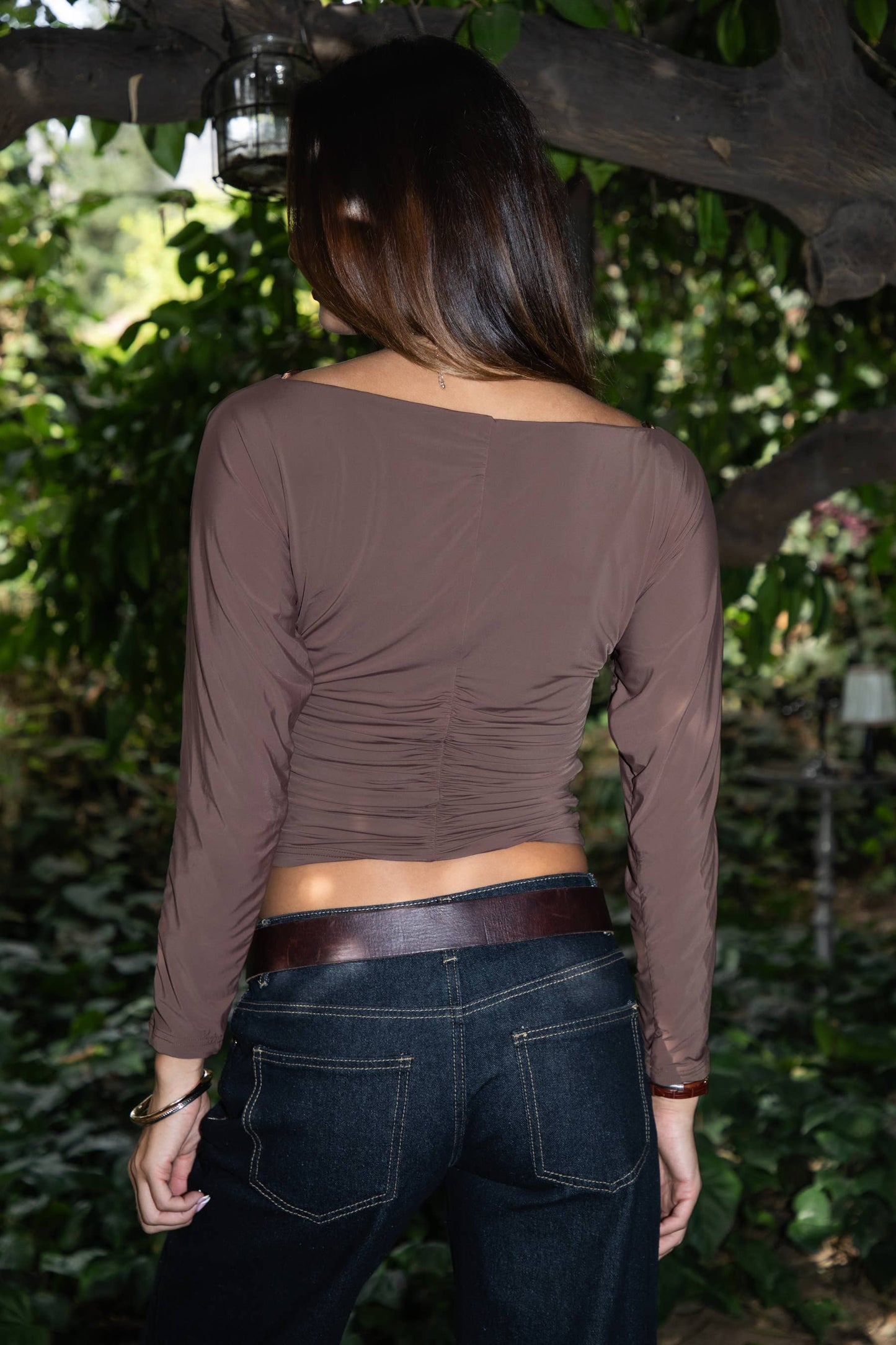 MARCELLE Asymmetric Slouchy Long Sleeve Top