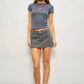 ADARA STRIPED BOAT NECK TEE