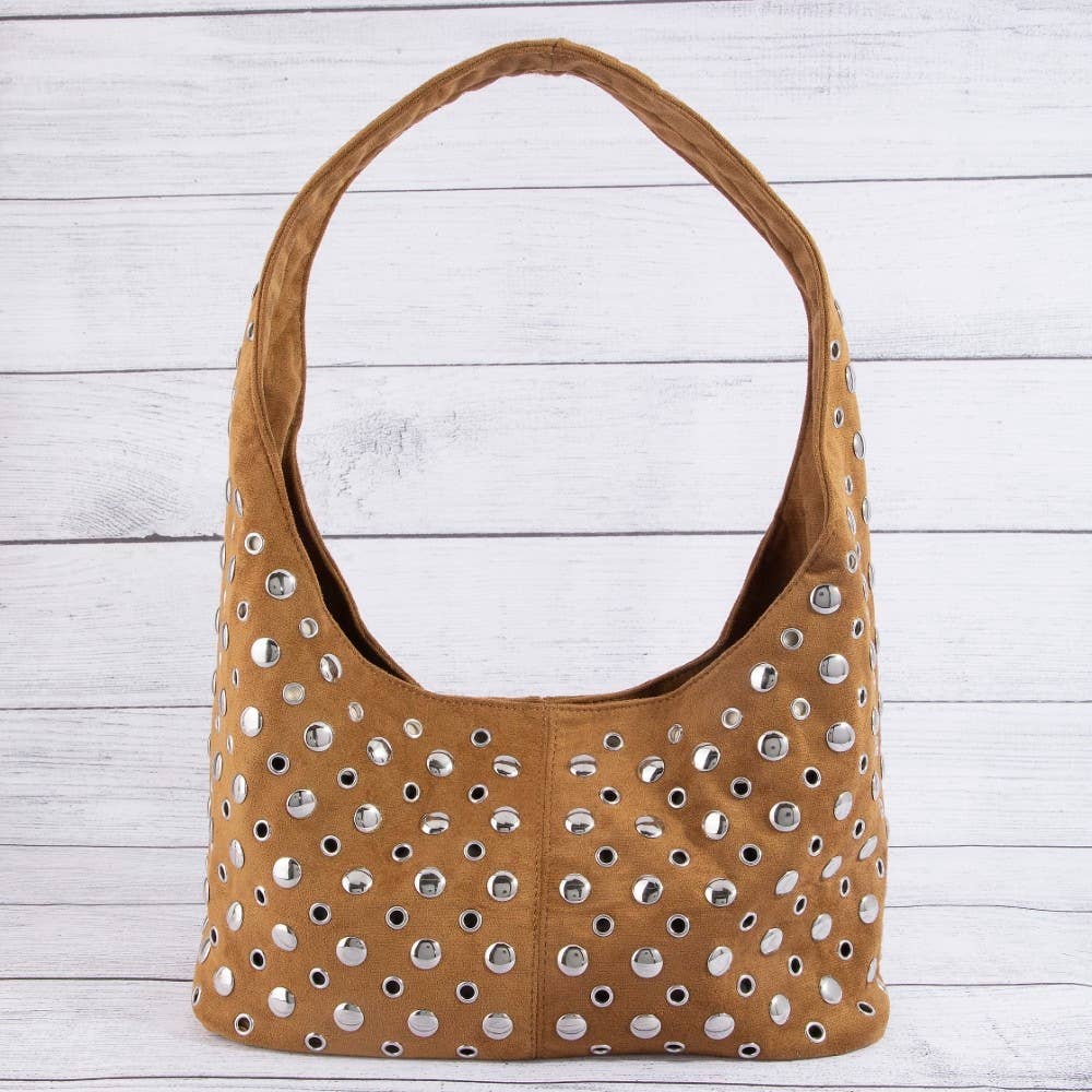 Multi Rivet Studded Shoulder Bag