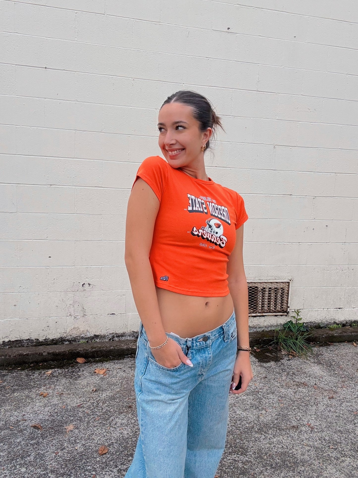 Classic Orange University Baby Tee