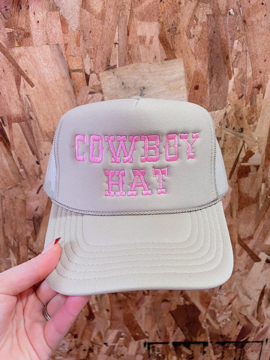 Cowboy Hat-Tan Trucker Hat