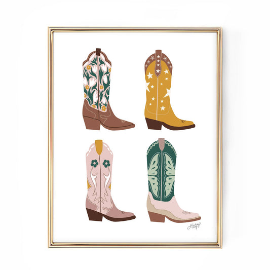 Cowboy Boots Art Print