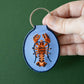 Lobster Embroidered Keychain