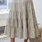 Tiered Plaid Skirt