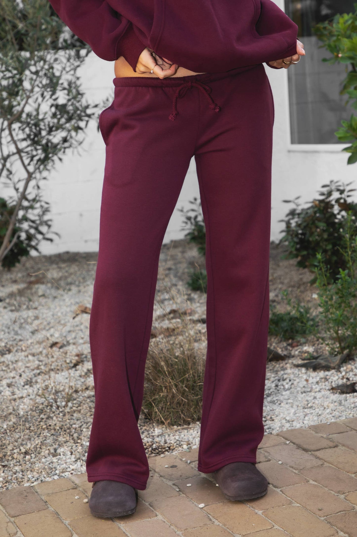 Emory Lightweight Fleece Wide Leg Pants
