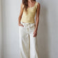 Knit Seamless Ribbed Tank Top with Lace Trim