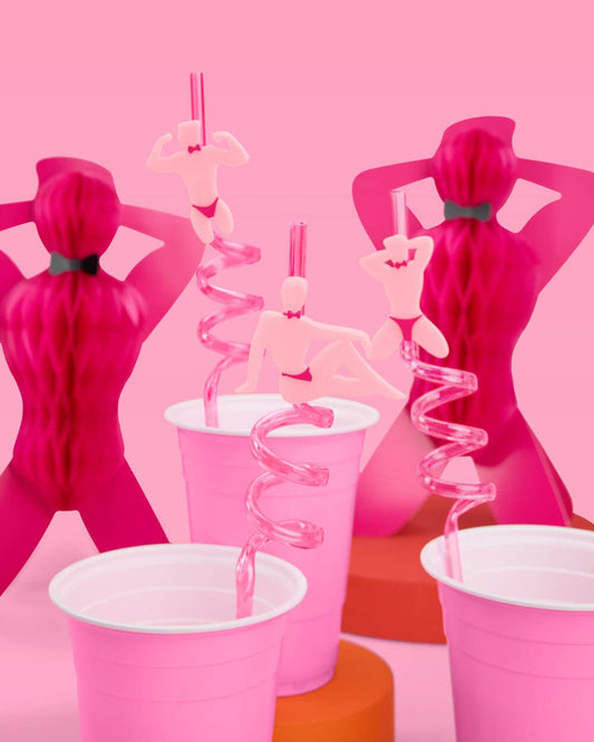 Stripper Bachelorette Straws, Naughty Bridal Decor