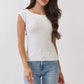 Polka Dot Boat neck Top