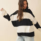 Contrast Panel Long Sleeve Slouchy