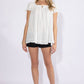 FLOWY SHORT SLEEVE SQUARE NECK TOP