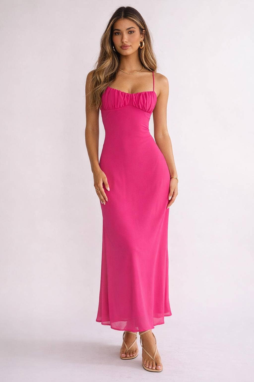 NERIDA TWIST BACK MAXI DRESS