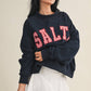Salty Oversized Mock Neck Sweatshirt