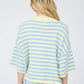 Leah Striped Short Sleeve Cardigan