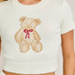 Short Sleeve Teddy Bear Top