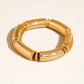 Aira 18K Gold Non-Tarnish Chunky Leopard Resin Bangle Set