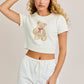 Short Sleeve Teddy Bear Top