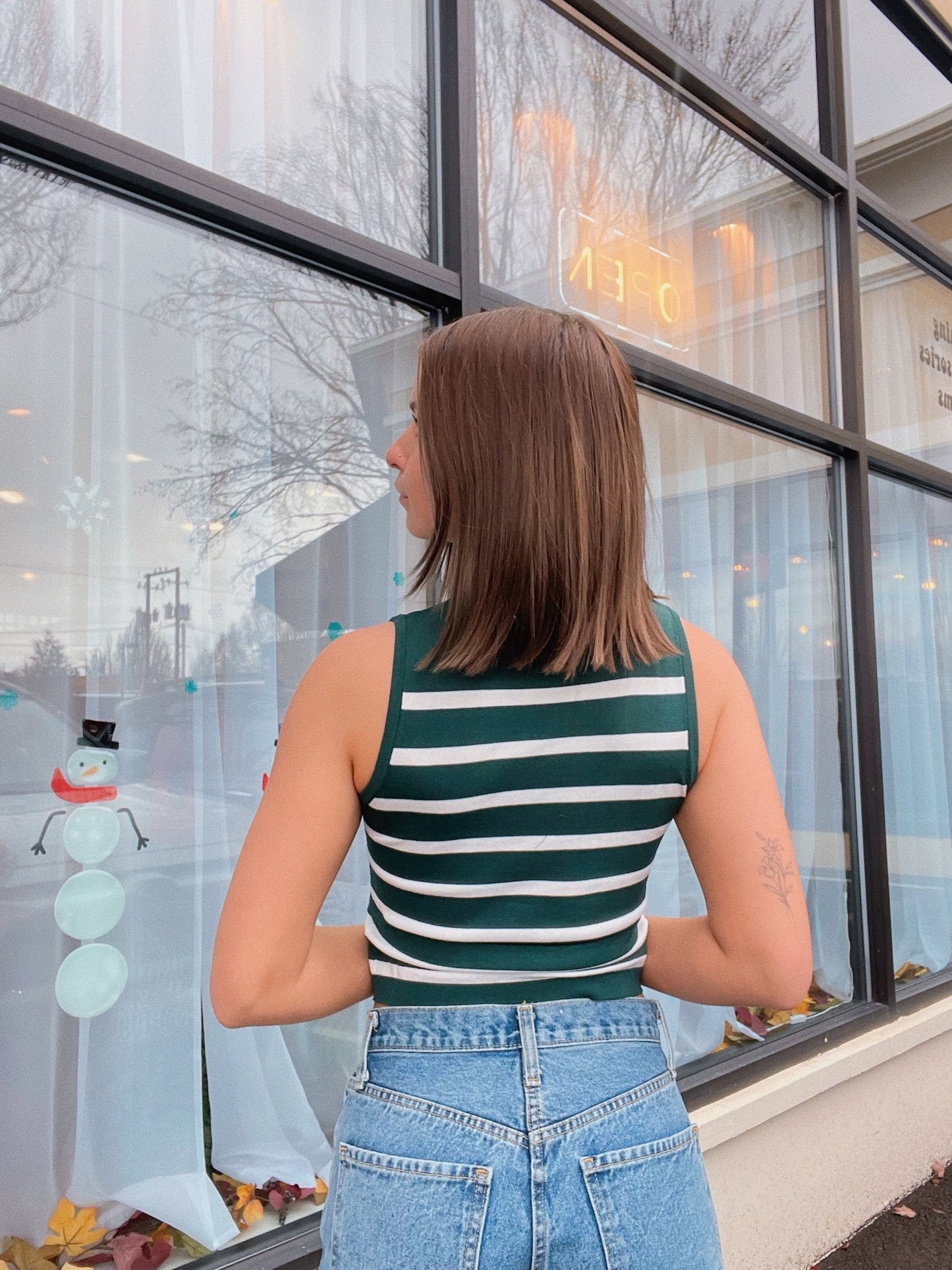 Stripe Sleeveless Top