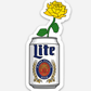 Beer Can Flower Sticker